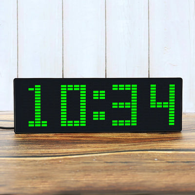 LED music Spectrum rhythm lights voice sensor 1624 RGB atmosphere level indicator with clock display