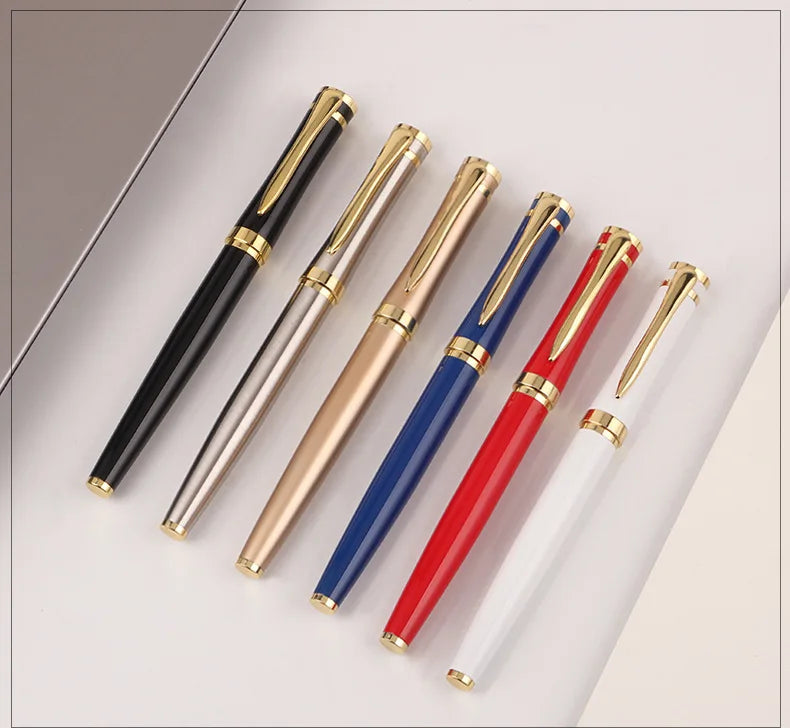 Luxury Metal Ball Point Pen Clip Signature Ballpoint Pens for Business Writing Office Stationery Customized Logo Name Gift