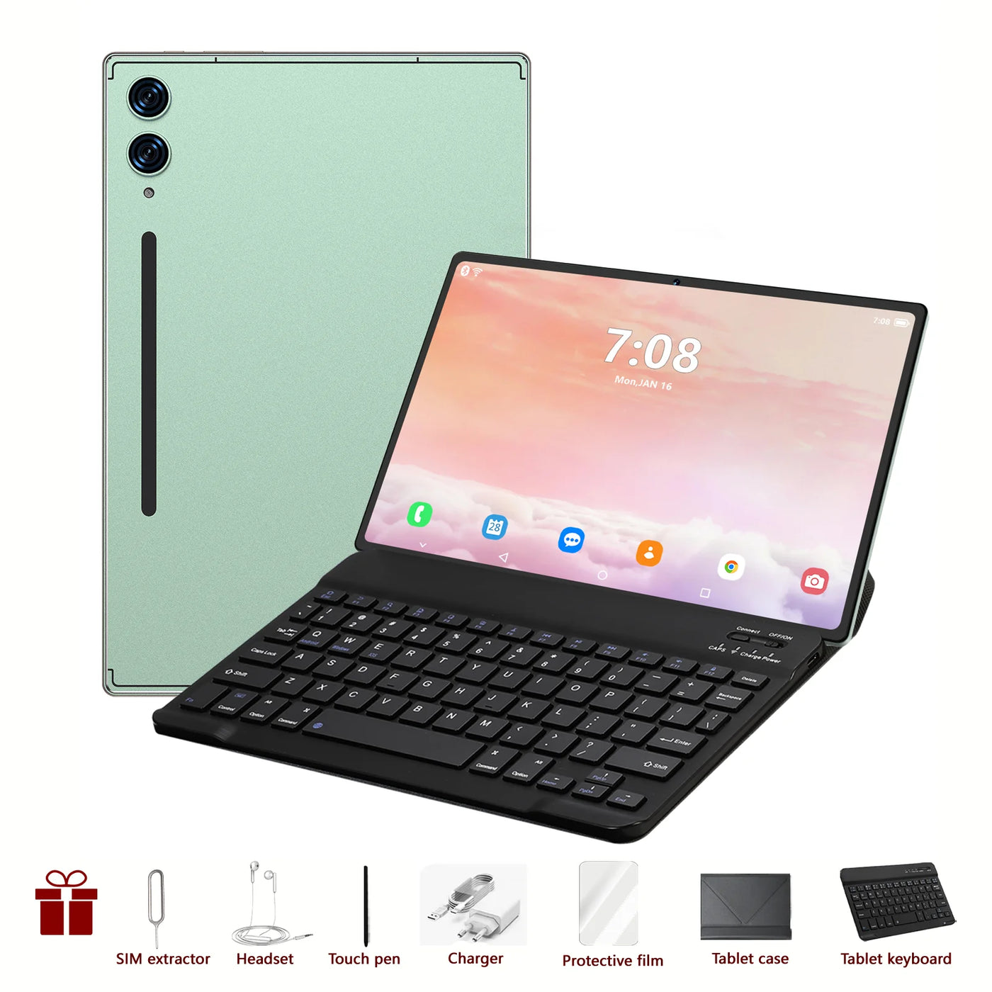 2025 S10+ SAMSNUG Tablet Android 15 Global Original 22GB+2TB 10.1inch HD 10000mAh 5G Dual SIM Card Phone Call WiFi GPS Tablet PC