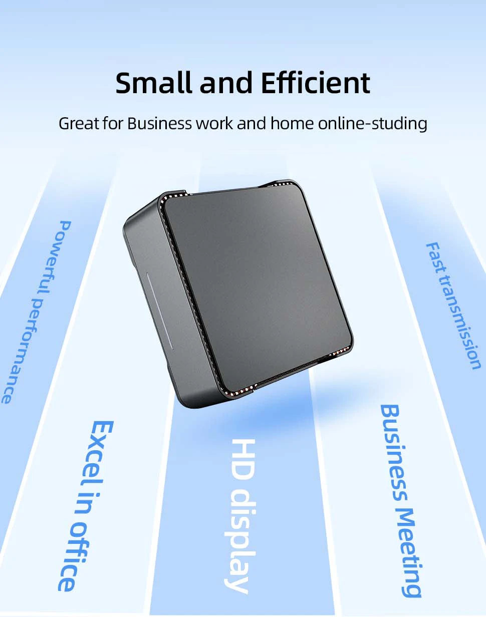 GK3V Mini PC DIY Gaming Computer Intel Alder Lake N100/N95 8GB 16GB 1TB NVMe Windows 11 Pro 4K HD VGA Win 11