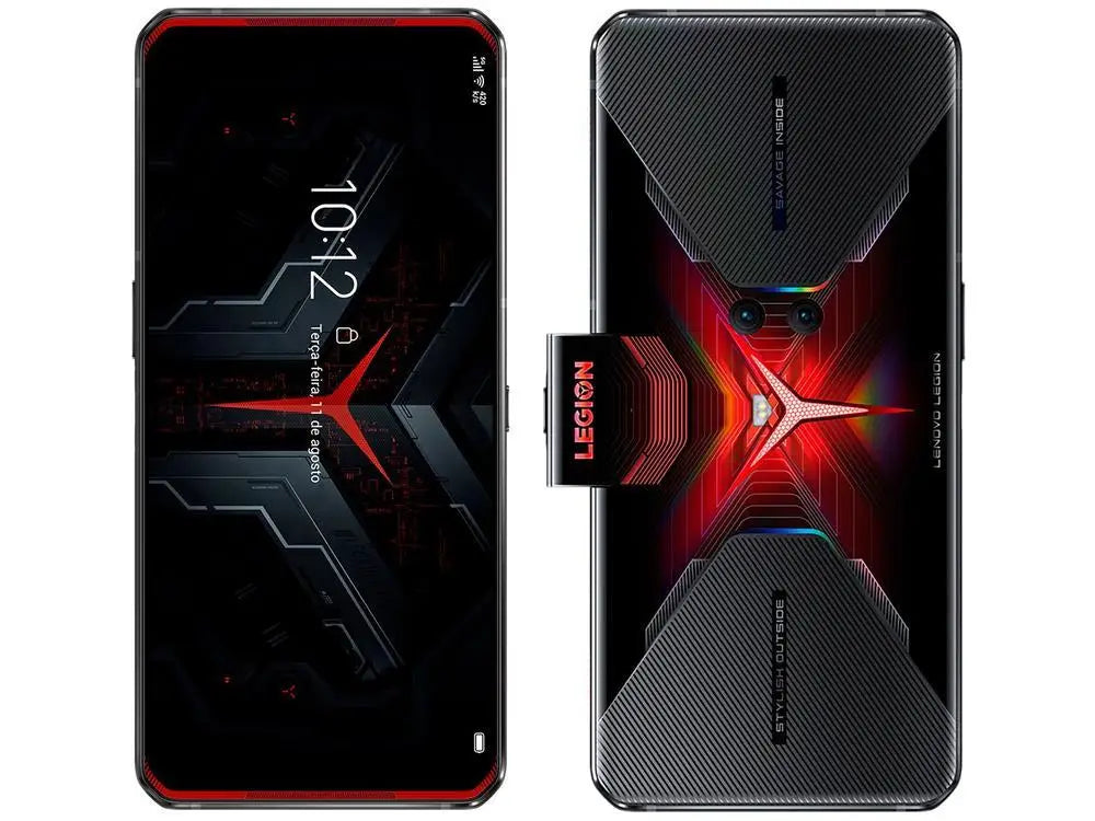 Smartphone Lenovo Legion Phone Duel 256GB - Vengeance Red 5G 12GB RAM 6,65 ”Camera. Double