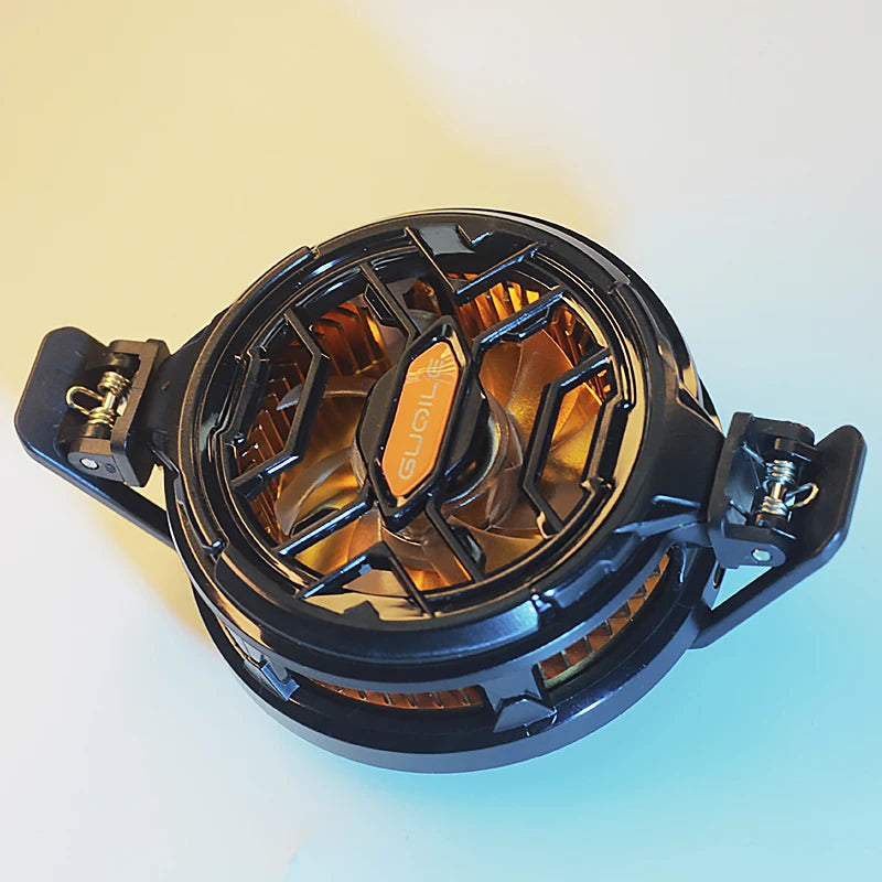 15W Strong Cooling FS03 Semiconductor Mobile Phone Cooler Radiator Magnetic and Rotatable Clip Quit 7 Color lighting