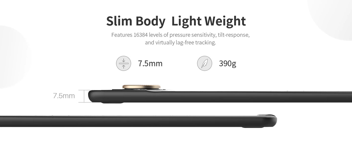 GAOMON WH851 Wireless Graphics Tablet Bluetooth 5.0 Connection 16K Levels Pen Pressure 8x5 Inch Drawing Tablet Android Supported