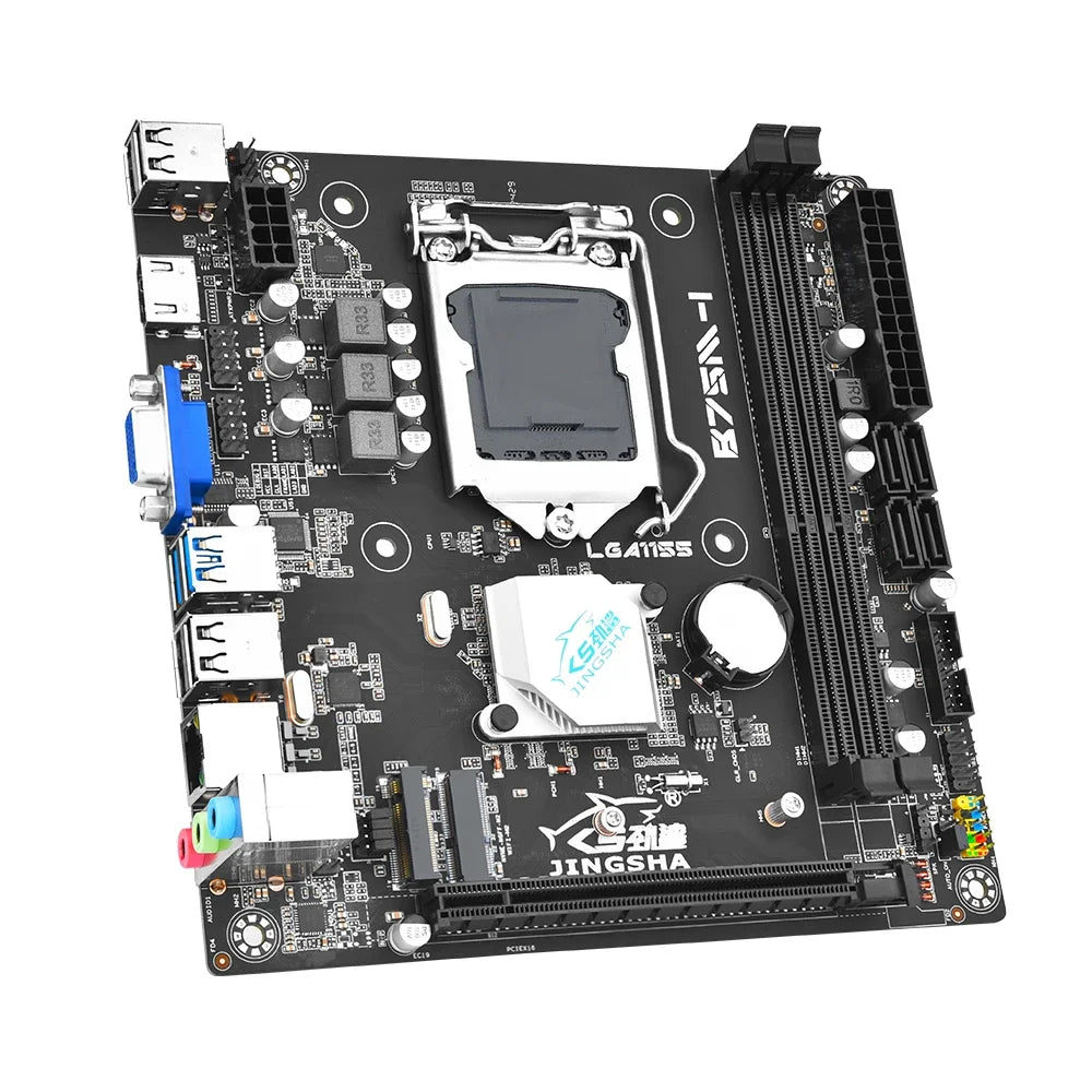 JINGSHA B75M-I mini itx LGA 1155 motherboard set with intel i5 3570 CPU + 2*8GB RAM DDR3 Kit motherboard combo diy computer
