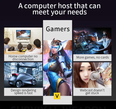 Pc gamer i7 CPU Office Desktop Computer I3 I5 I7 CPU 16GB 8GB Ram 256G SSD GTX 7670TI Graphics Card Win 10 Gaming PC MINI PC