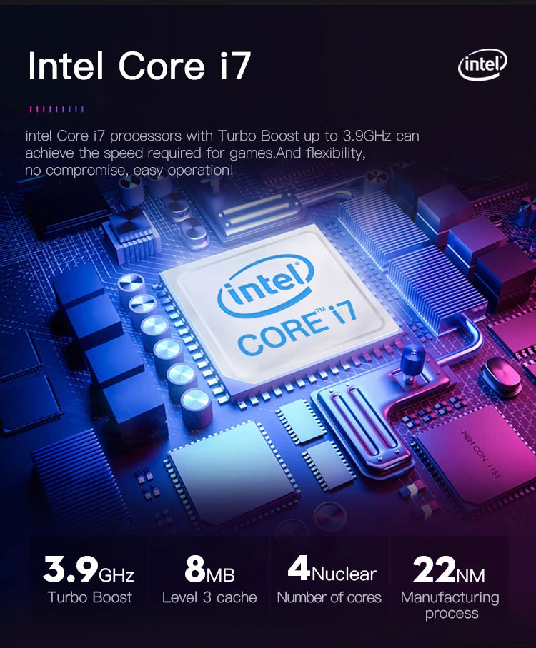 Pc gamer i7 CPU Office Desktop Computer I3 I5 I7 CPU 16GB 8GB Ram 256G SSD GTX 7670TI Graphics Card Win 10 Gaming PC MINI PC